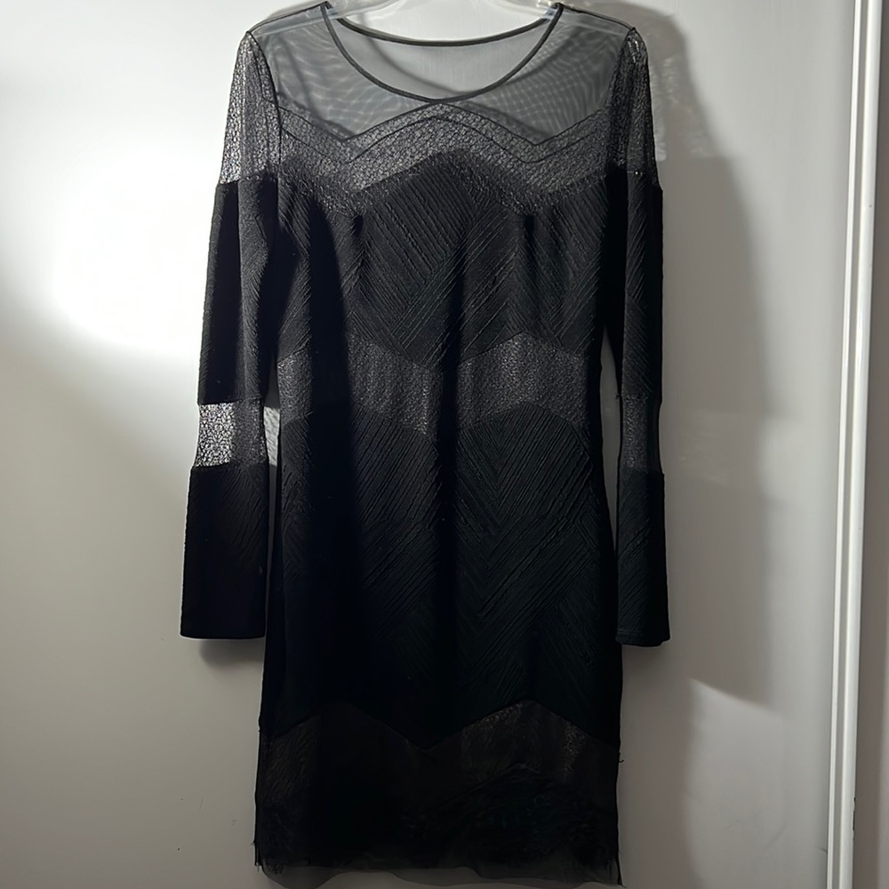 Mesh little black dress